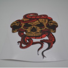 Наклейка Три черепа со змеями