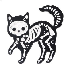 Значок Кот-скелет