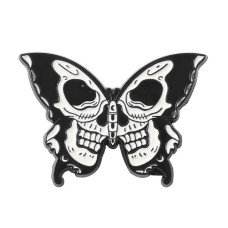 Значок  Бабочка-череп Style4